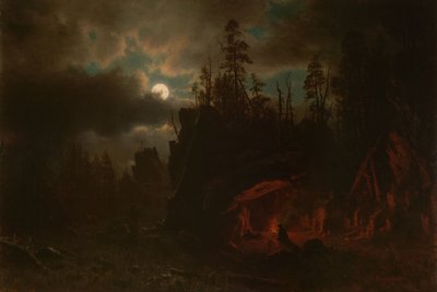 Trapperlejren af Albert Bierstadt