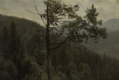 Trædækkede bjerge af Albert Bierstadt