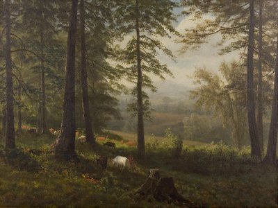 Udsigt til en lysning af Albert Bierstadt