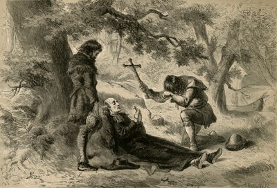 Fader Marquettes død, 1877. af Albert Bobbett