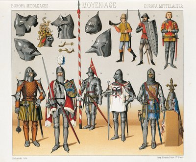 Illustration fra Auguste Racinets historiske kostumer, bind IV af Albert Charles August Racinet