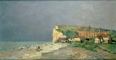 Puys-sous-Dieppe Beach, Stormy Sky, ca. 1880 af Albert Charles Lebourg