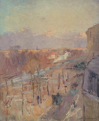 Avenue in Paris after a Storm (olie på lærred) af Albert Charles Lebourg