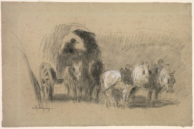 En Millers Carriage Flour Trolley, ca. 1895. af Albert Charles Lebourg