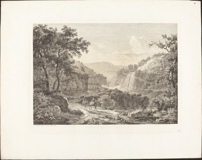 Cascatella di Tivoli, anden udsigt af Albert Christoph Dies