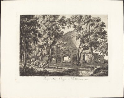 Den olympiske Jupiters tempel i Villa Adriana af Albert Christoph Dies