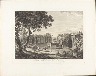 Offentlige bade i Villa Adriana af Albert Christoph Dies
