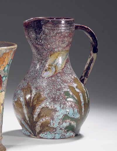Vandkande, fremstillet af Sevres, ca.1900 (emaljeret stentøj) af Albert Dammouse