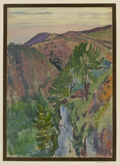 Landskab i Grasse af Albert Daniel Rutherston