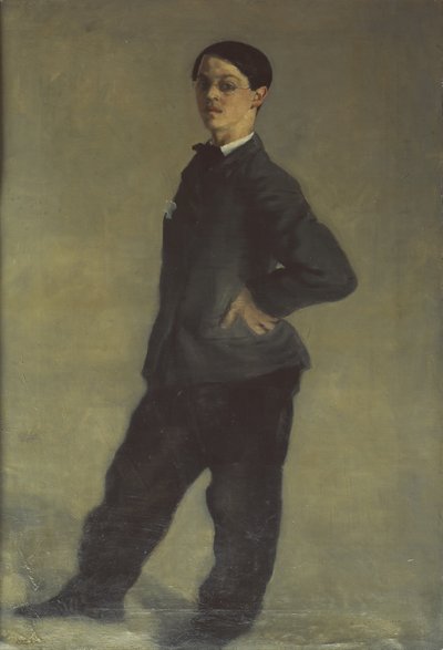Selvportræt af kunstneren i en alder af 16 år af Albert Daniel Rutherston