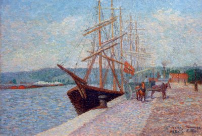 Quai de Lesseps - Rouen af Albert Dubois-Pillet