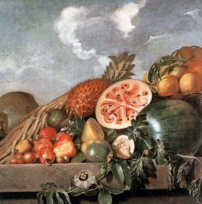 Ananas, vandmeloner og andre frugter (brasilianske frugter) af Albert Eckhout