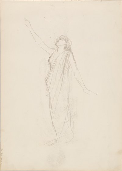 Aino Ackté som Alcestis, skitse af Albert Edelfelt