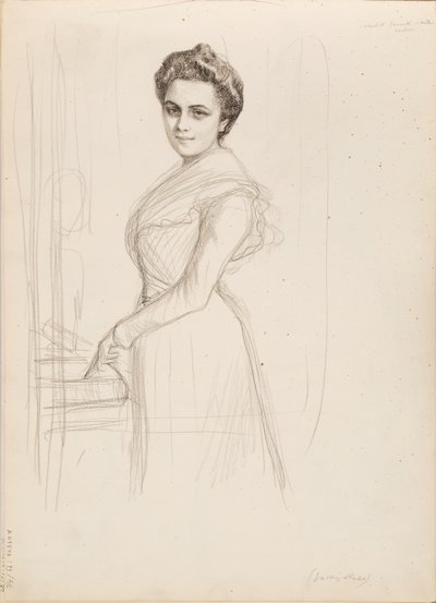 Camille Vallery-Radot, skitse til portræt af Albert Edelfelt