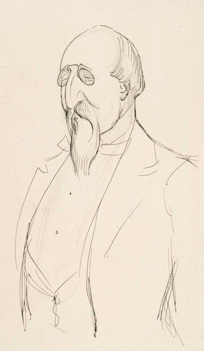 Karikatur af Leo Mechelin af Albert Edelfelt