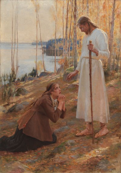 Kristus og Maria Magdalena – en finsk legende af Albert Edelfelt