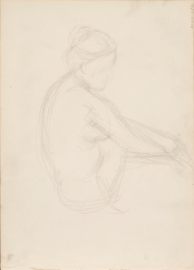 Sidder nøgen af Albert Edelfelt