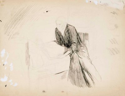 Dame, der ligger på puder af Albert Edelfelt