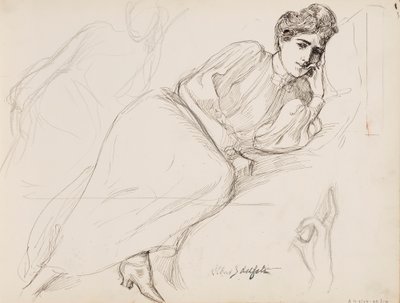 Hvilende kvinde af Albert Edelfelt