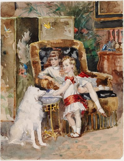 Michael og Xenia, børn af tsar Alexander III af Albert Edelfelt