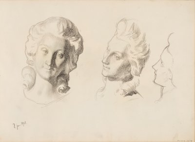 Masker, skitse / 1700-tallet (Rokokoo), skitse af Albert Edelfelt
