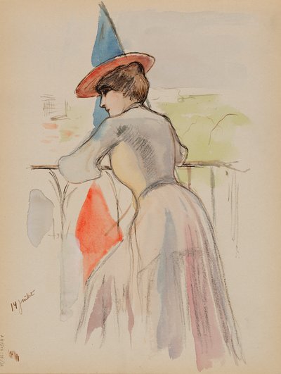 Kvinde på balkonen af Albert Edelfelt