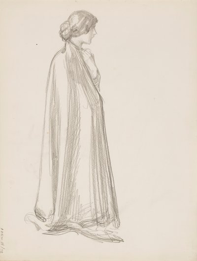 Kvinde i kappe af Albert Edelfelt