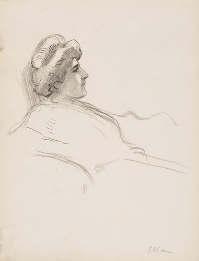 Kvindeprofil (Ellan) af Albert Edelfelt