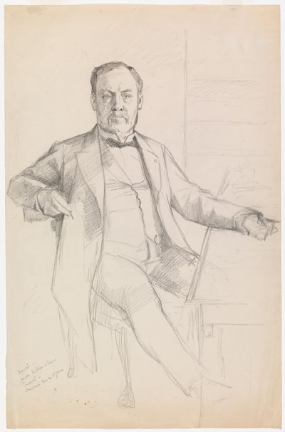 Portræt af Louis Pasteur, skitse af Albert Edelfelt