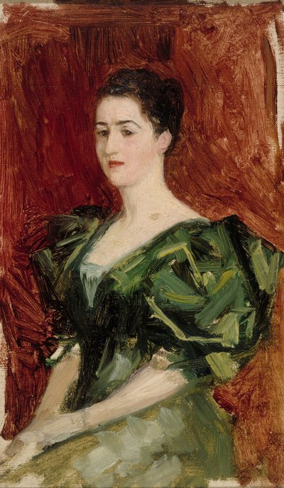 Portræt af fru Dagmar Dippell, kompositionsskitse af Albert Edelfelt