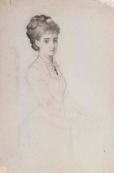 Portræt af en stående kvinde af Albert Edelfelt
