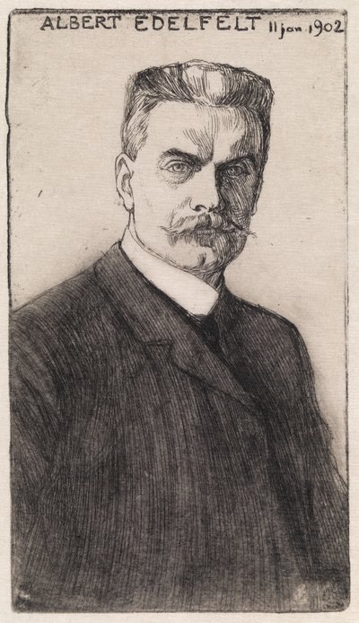 Selvportræt af Albert Edelfelt