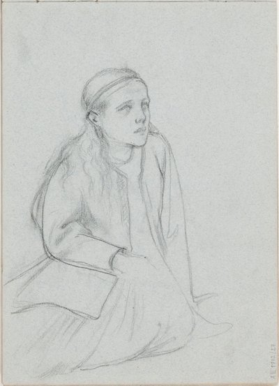 Skitse til »Kristus og Maria Magdalena«, en finsk legende af Albert Edelfelt