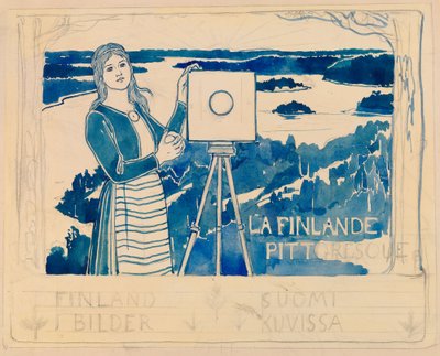 Skitse til publikationen »Pictorial Finland« af Albert Edelfelt