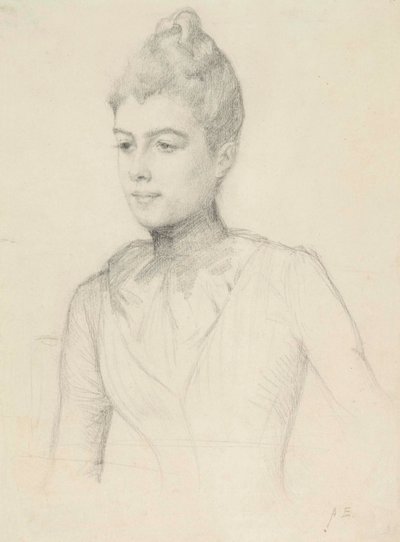 Studie til portrættet af Elisabeth Marti (født Grosjean); Kvindebuste af Albert Edelfelt