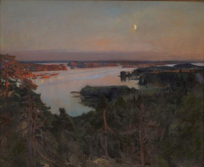 Sommeraften, Haiko Fjord af Albert Gustaf Aristides Edelfelt
