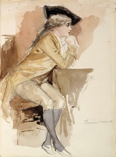 Thérèse Lainville klædt som i det 18. århundrede af Albert Edelfelt