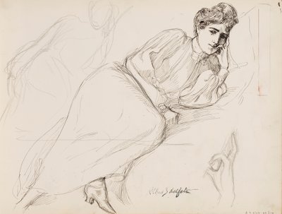 Hvilende kvinde af Albert Edelfelt
