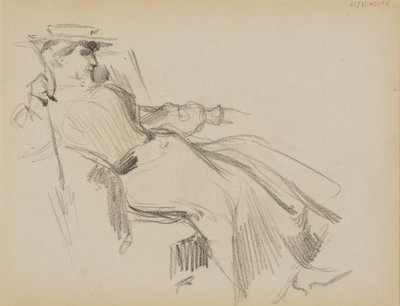 Siddende kvinde af Albert Edelfelt
