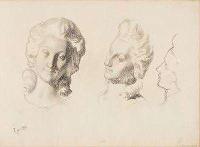 Masker, skitse / 1700-tallet (Rokokoo), skitse af Albert Edelfelt