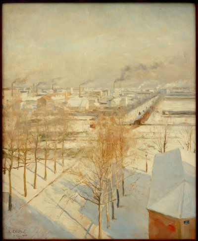 Snevejr i Paris af Albert Gustaf Aristides Edelfelt