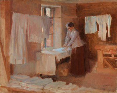 »Kvinde, der stryger« – forstudie til »Vaskerkvinderne« af Albert Edelfelt