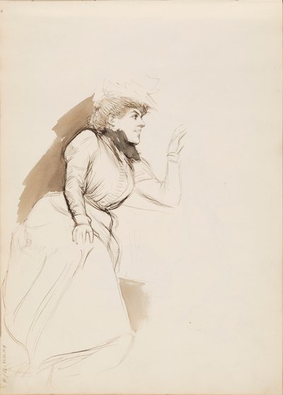 Siddende kvinde (Aino Ackté) af Albert Edelfelt