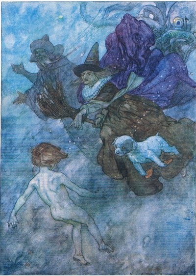 Alle kravlede og skreg på ham "se frem, kun se frem", fra The Water Babies pub. af Humphrey Milford Oxford University Press, ca. 1930 (farve litho) af Albert Edward Jackson