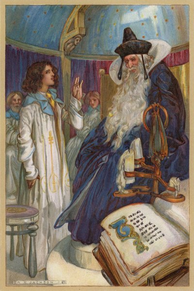 Jeg begyndte at tage mod til mig og beskrev hans Højhed en kort historie om mine adskillige eventyr (chromolitho) af Albert Edward Jackson