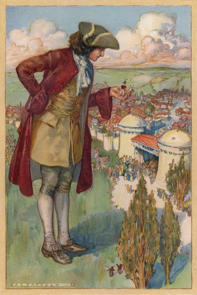 Jeg holdt guiderne i min hånd, indtil jeg kom inden for to hundrede meter fra porten (chromolitho) af Albert Edward Jackson