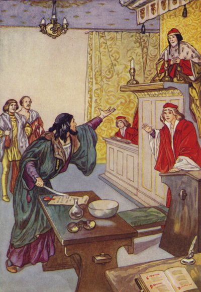 Shakespeare: The Merchant of Venice (farve litho) af Albert Edward Jackson