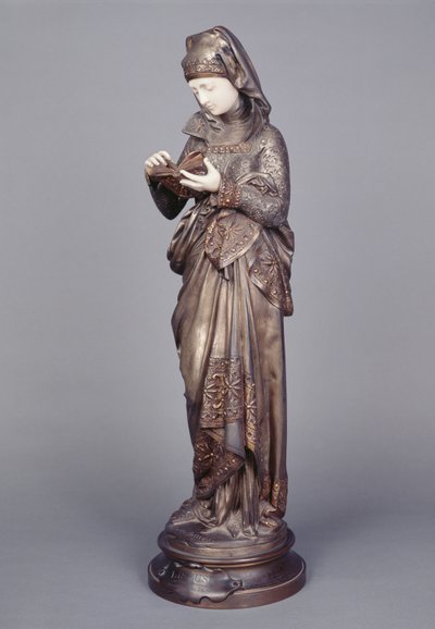 Læseren (elfenben og bronzeskulptur) af Albert Ernest Carrier Belleuse