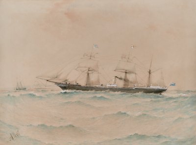African Royal Mail Steamer, Lagos,  Dyson Weston kommandør af Albert Ernest Markes