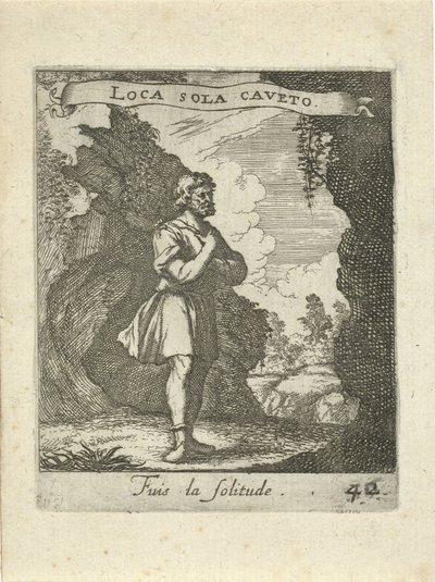 Mand ved en hule Moralizing Love Emblems (serietitel) Devises et emblesmes d